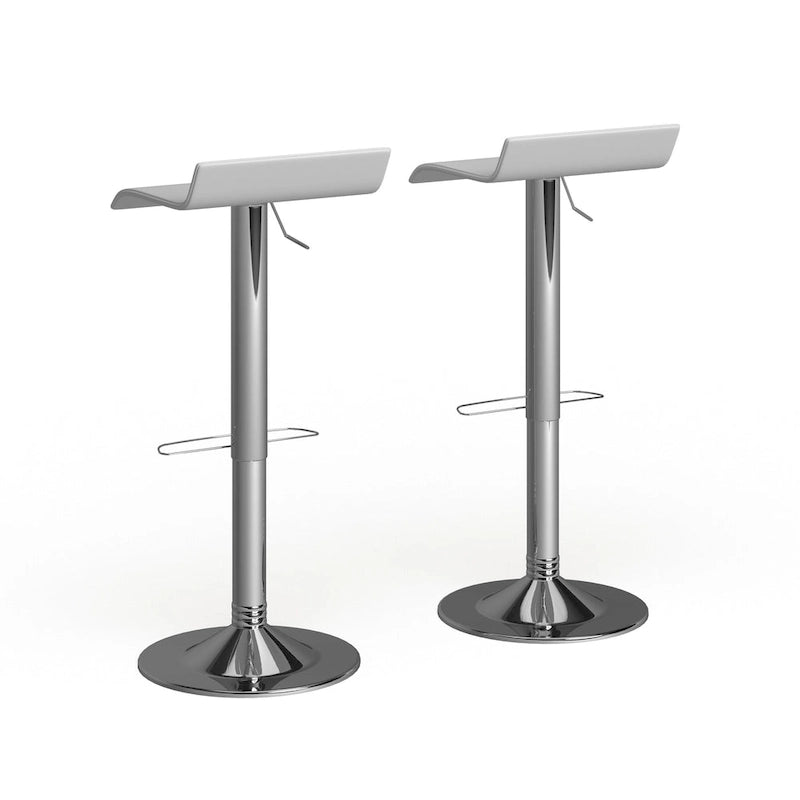 Blaine Chrome Air Lift Adjustable Swivel Stools (Set of 2)