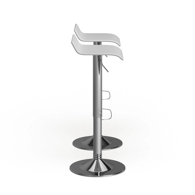 Blaine Chrome Air Lift Adjustable Swivel Stools (Set of 2)