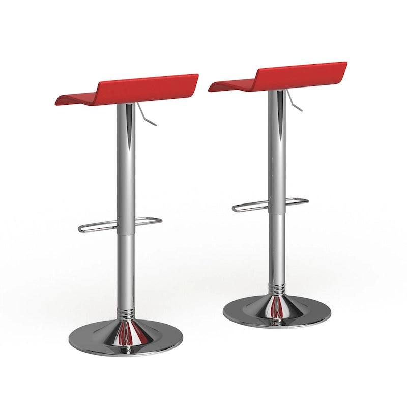 Blaine Chrome Air Lift Adjustable Swivel Stools (Set of 2)