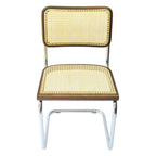 Cesca Cane Dining Chair in Chrome and Walnut