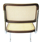 Cesca Cane Dining Chair in Chrome and Walnut