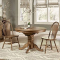 Carolina Crossing Antique Honey Distressed Pedestal Table - Brown