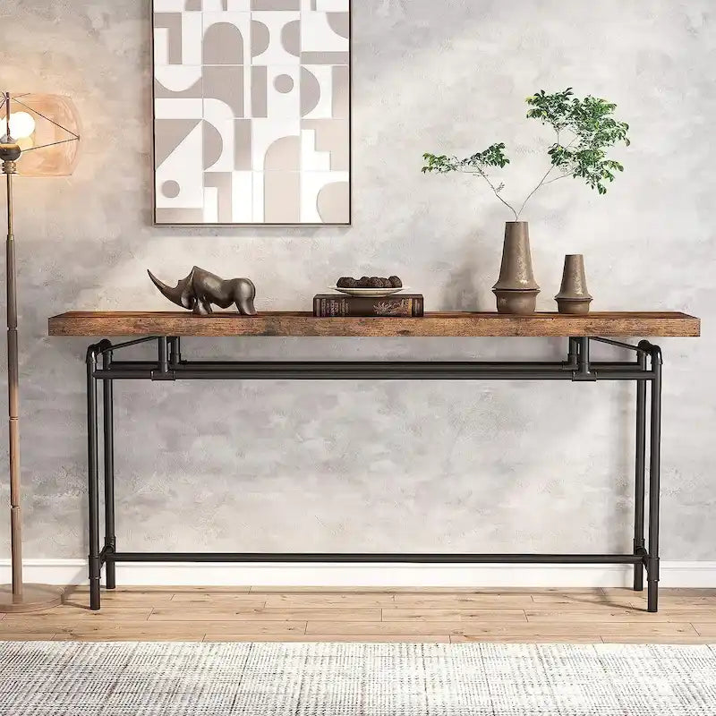 Console Table, 70.9  Narrow Long Entryway Table for Living Room - 11.81 D x 70.85 W x 35.43 H