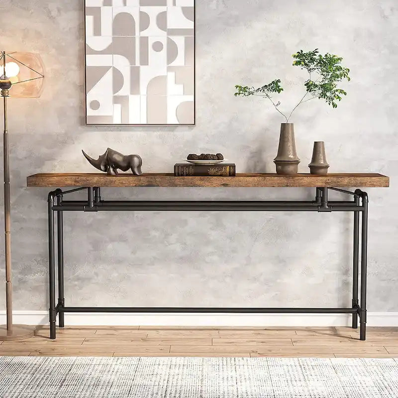 Console Table, 70.9  Narrow Long Entryway Table for Living Room - 11.81 D x 70.85 W x 35.43 H