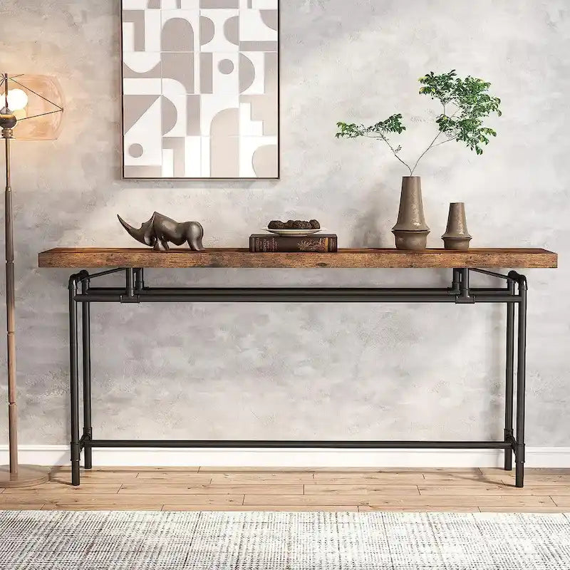 Console Table, 70.9  Narrow Long Entryway Table for Living Room - 11.81 D x 70.85 W x 35.43 H