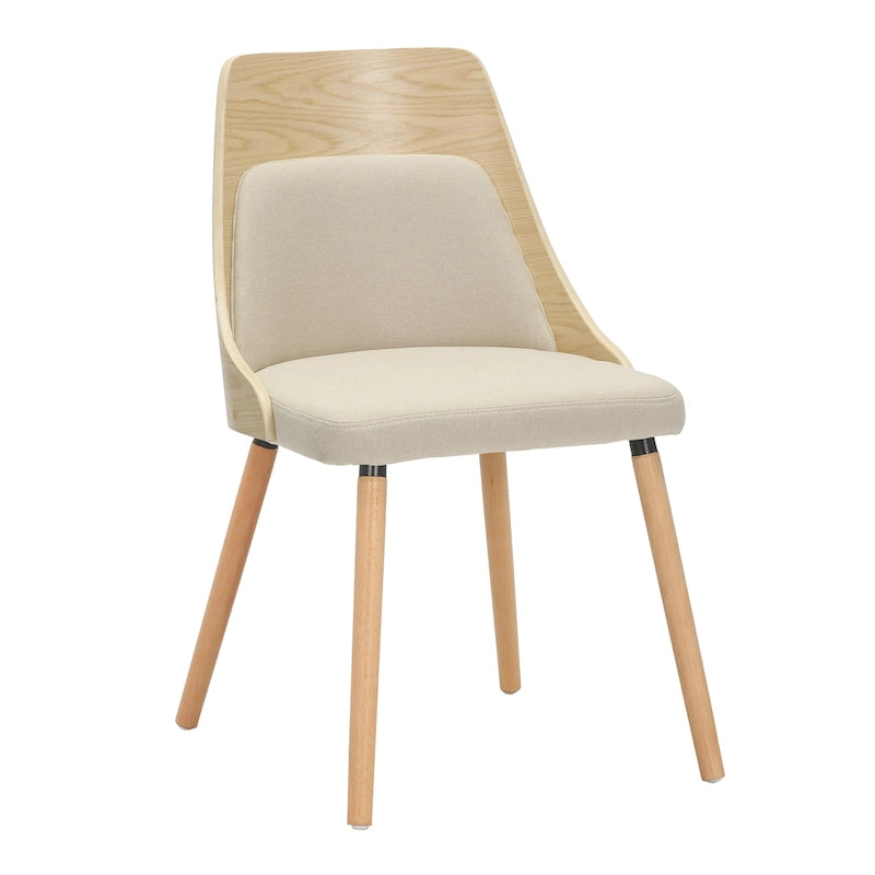Vallemala Mid-Century Chair with Tapered Wood Legs - Set of 2