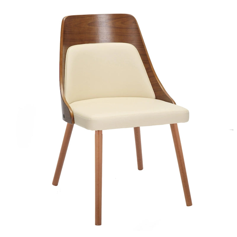Vallemala Mid-Century Chair with Tapered Wood Legs - Set of 2