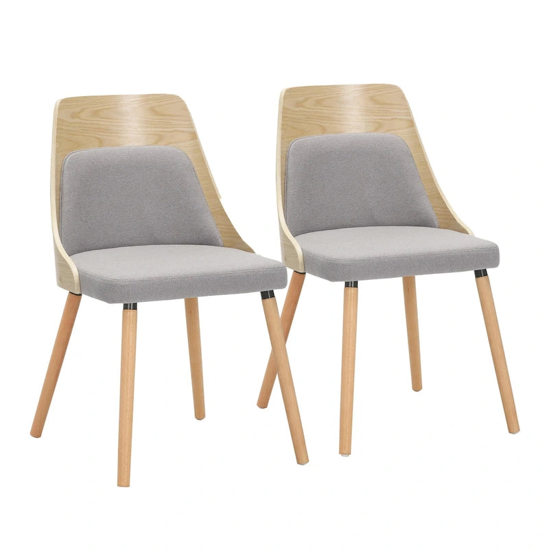 Vallemala Mid-Century Chair with Tapered Wood Legs - Set of 2