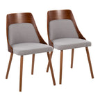 Vallemala Mid-Century Chair with Tapered Wood Legs - Set of 2