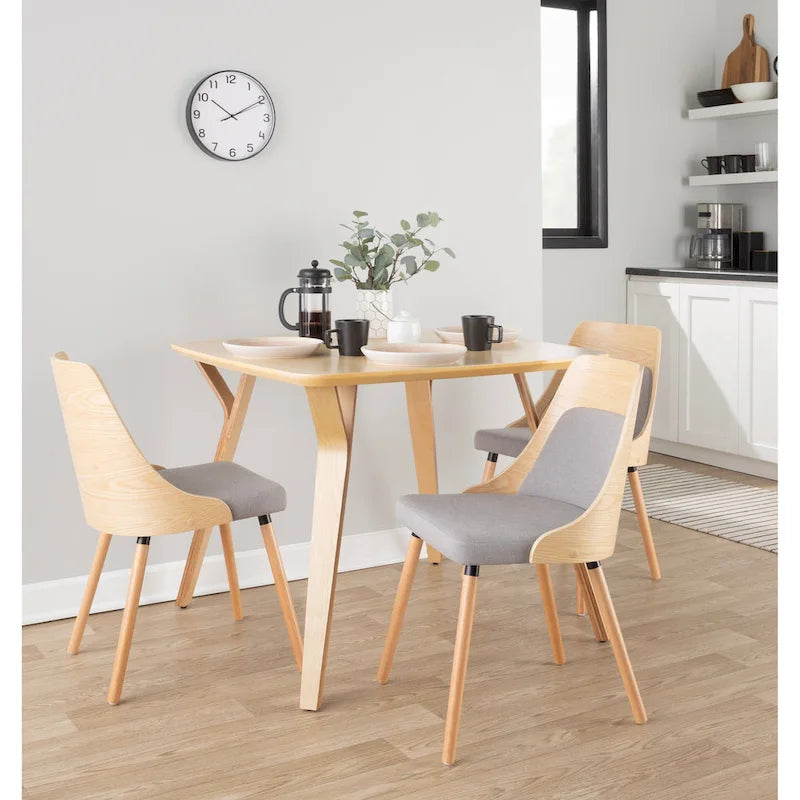 Vallemala Mid-Century Chair with Tapered Wood Legs - Set of 2