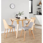 Vallemala Mid-Century Chair with Tapered Wood Legs - Set of 2