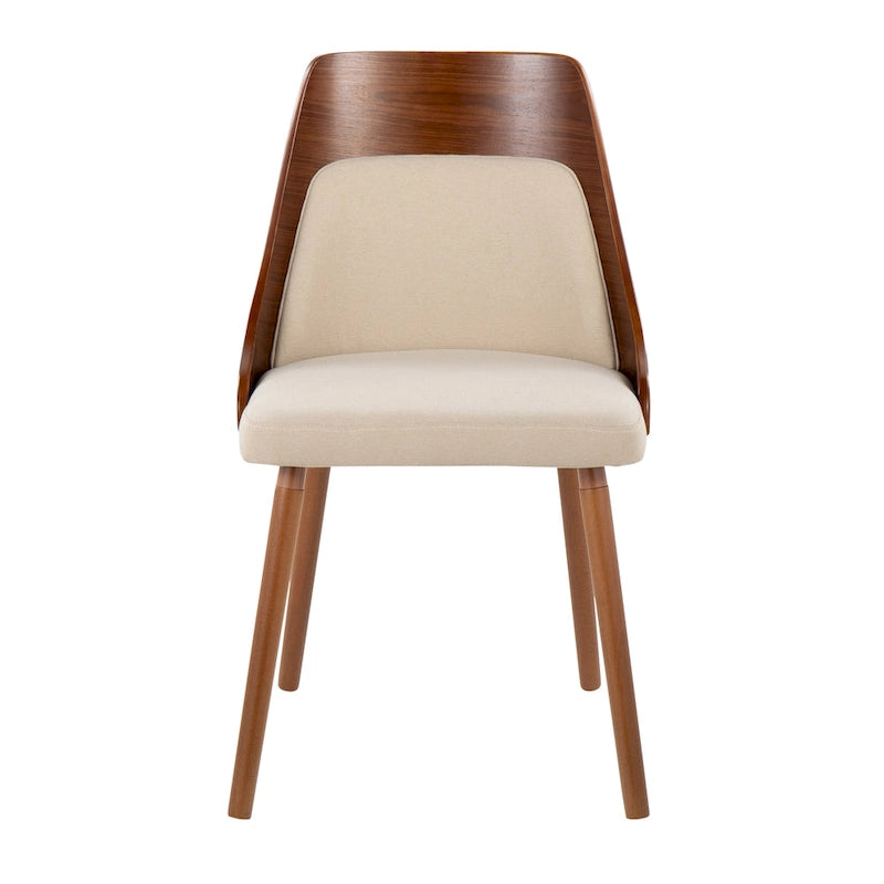 Vallemala Mid-Century Chair with Tapered Wood Legs - Set of 2