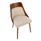 Vallemala Mid-Century Chair with Tapered Wood Legs - Set of 2