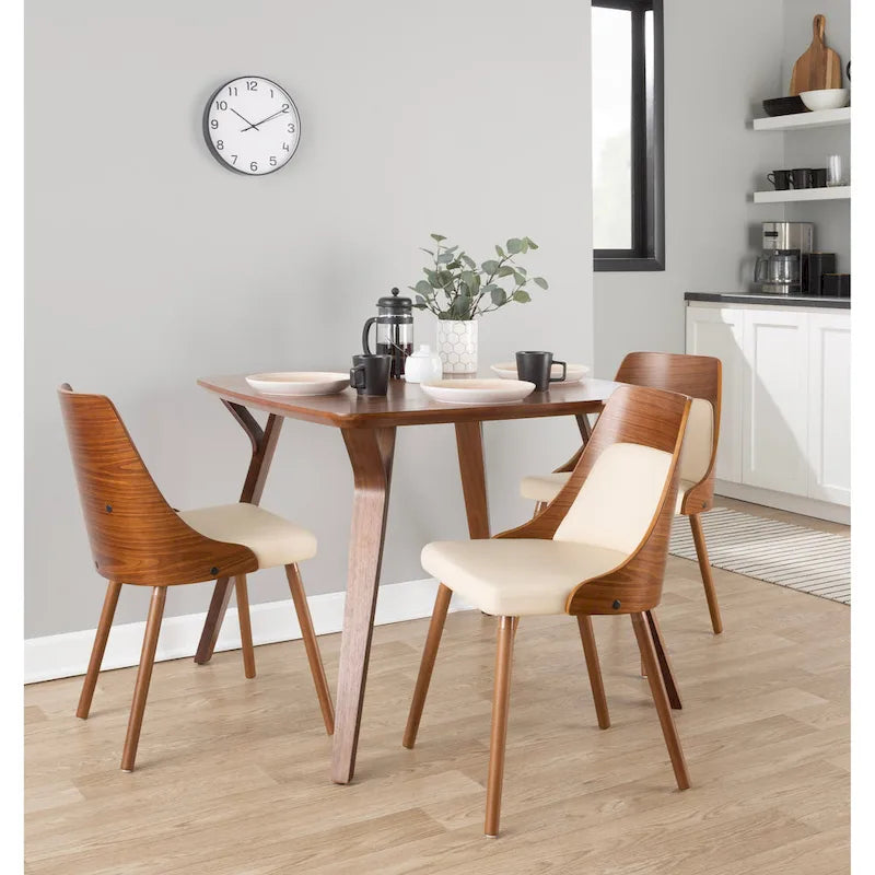 Vallemala Mid-Century Chair with Tapered Wood Legs - Set of 2