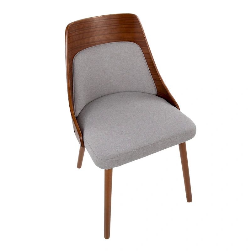 Vallemala Mid-Century Chair with Tapered Wood Legs - Set of 2