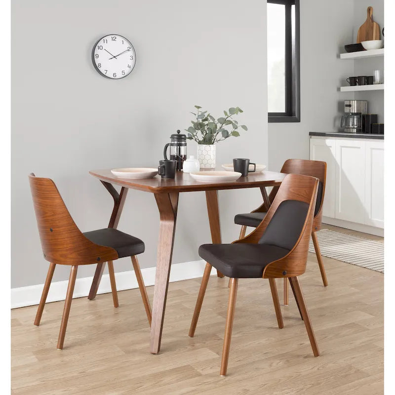 Vallemala Mid-Century Chair with Tapered Wood Legs - Set of 2