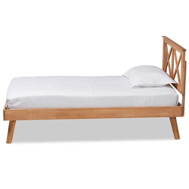 Galvin Contemporary Brown Finished Wood Platform Bed