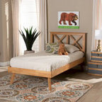 Galvin Contemporary Brown Finished Wood Platform Bed