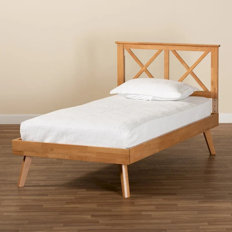 Galvin Contemporary Brown Finished Wood Platform Bed