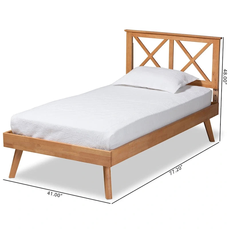 Galvin Contemporary Brown Finished Wood Platform Bed