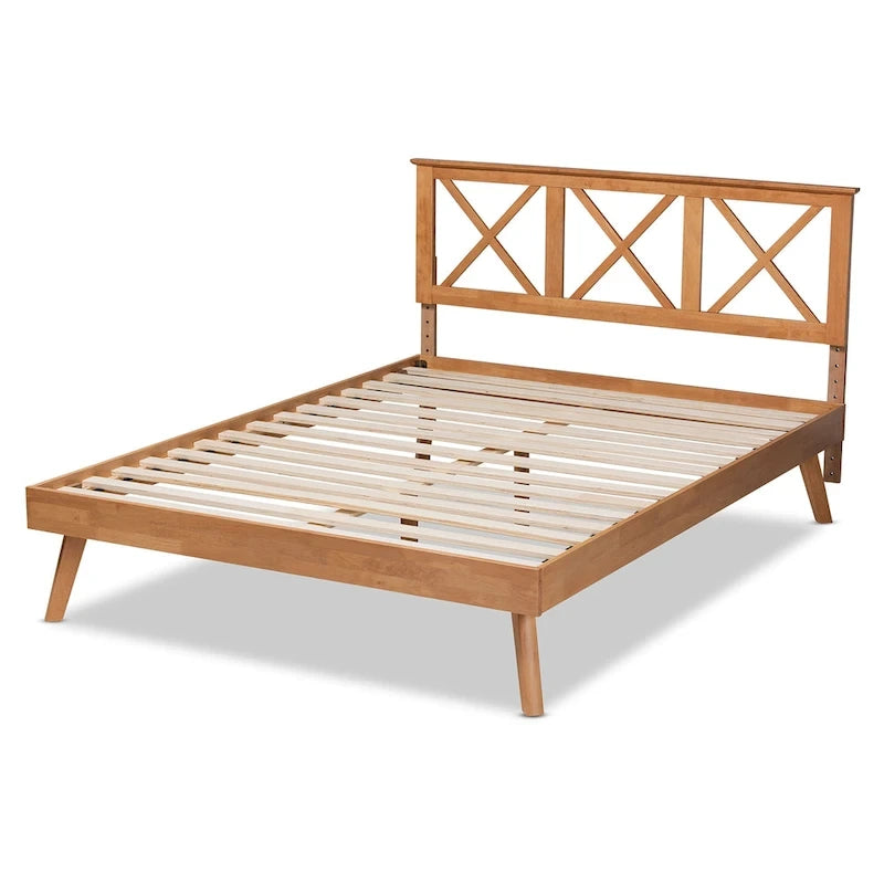 Galvin Contemporary Brown Finished Wood Platform Bed
