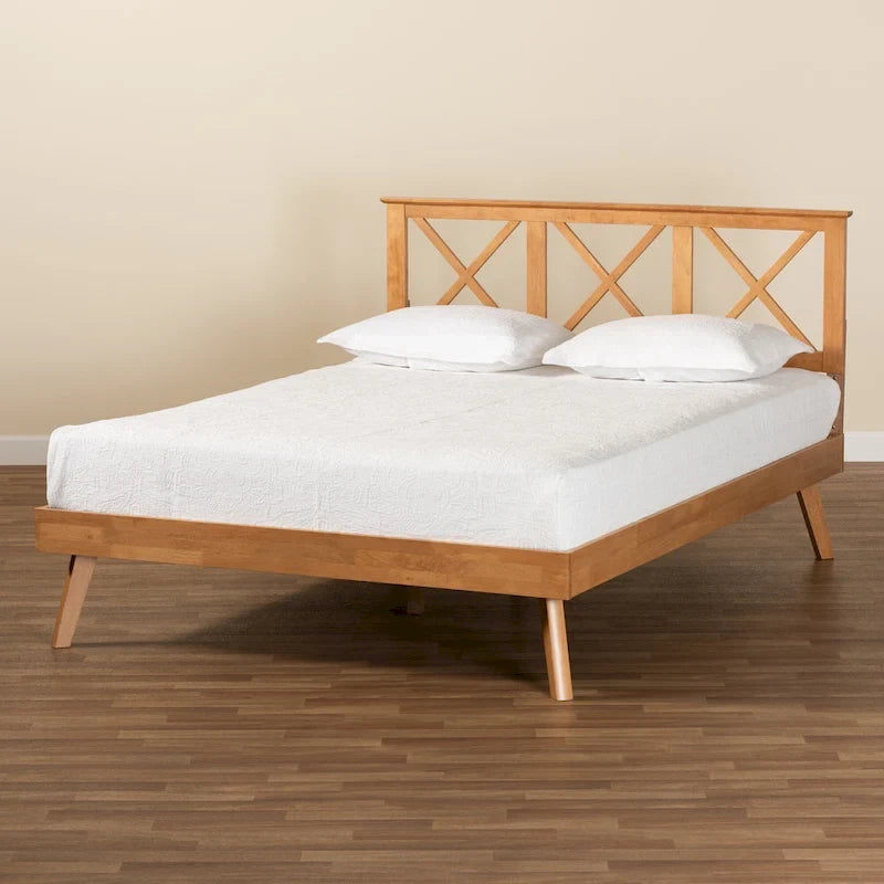 Galvin Contemporary Brown Finished Wood Platform Bed