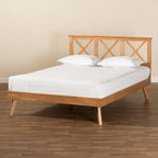 Galvin Contemporary Brown Finished Wood Platform Bed