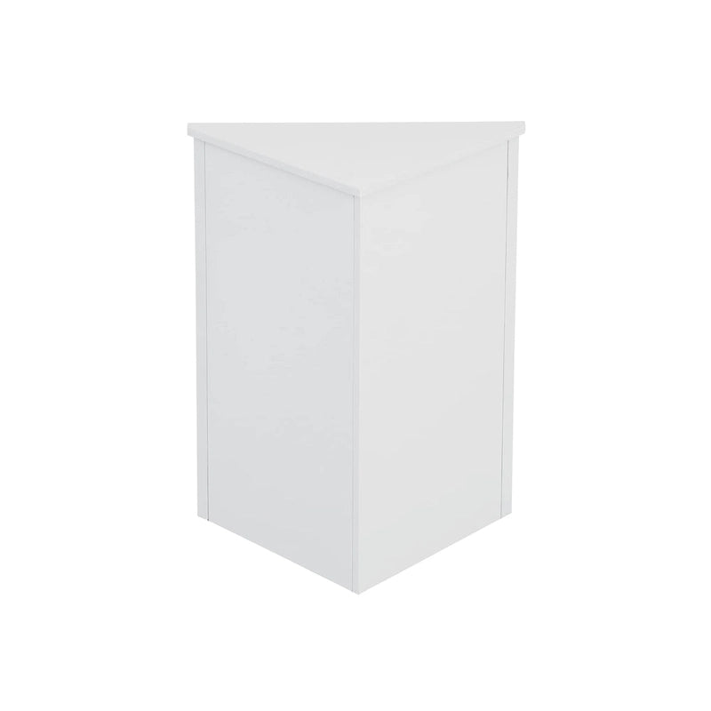 White Triangle Bathroom Storage Cabinet with Adjustable Shelves - 17.2 W x 17.2 D x 31.5 H