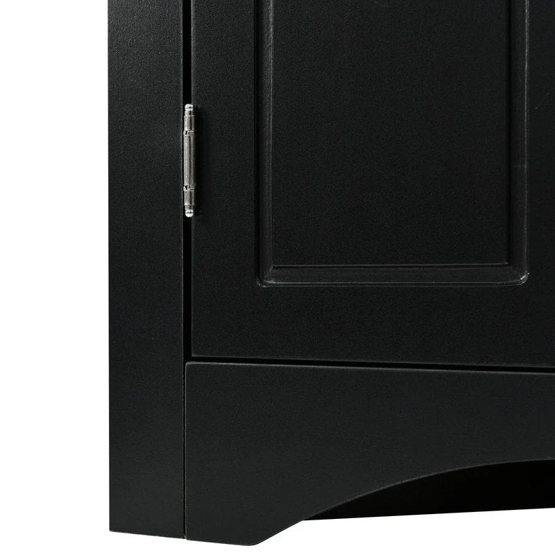 White Triangle Bathroom Storage Cabinet with Adjustable Shelves - 17.2 W x 17.2 D x 31.5 H