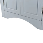 White Triangle Bathroom Storage Cabinet with Adjustable Shelves - 17.2 W x 17.2 D x 31.5 H