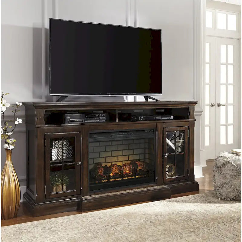 Roddinton 74  TV Stand with Electric Fireplace
