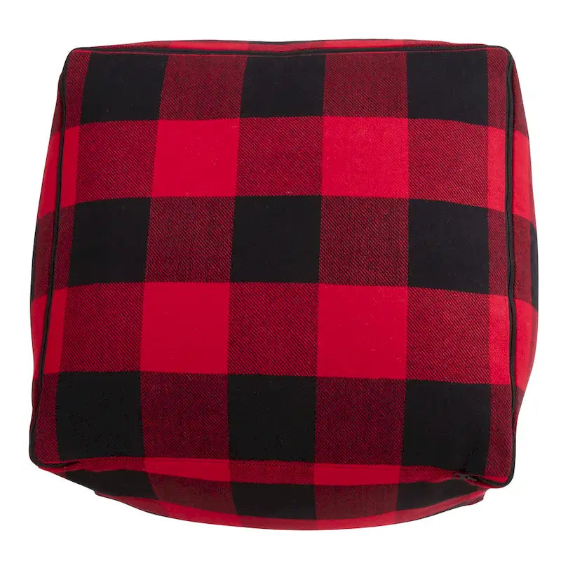 Buffalo Plaid Floor Pouf