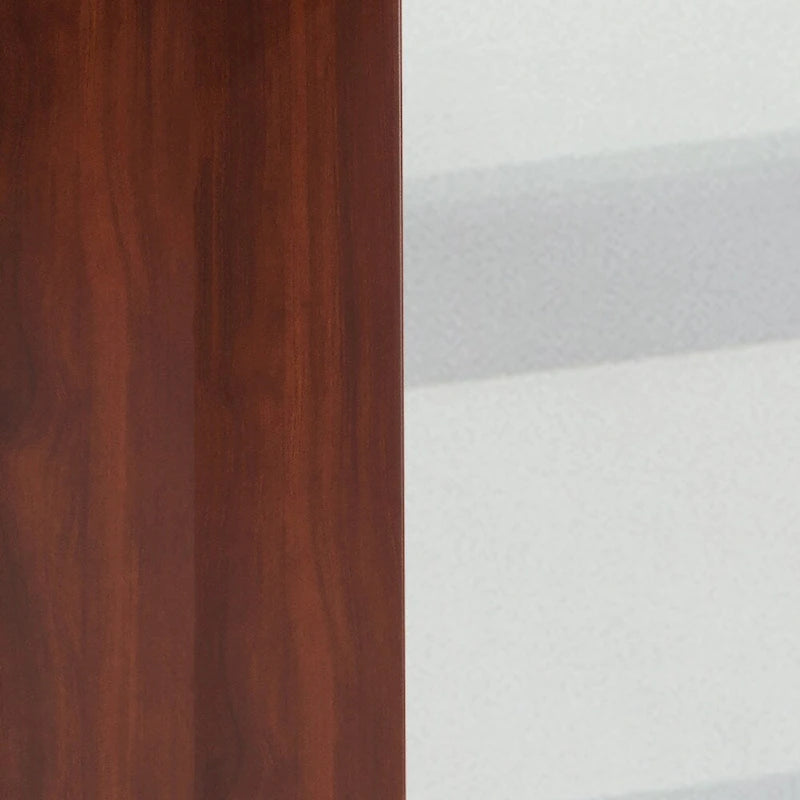 Modern Glass Top Computer Desk with Pull-out Keyboard Tray