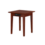 AFI Shaker End Table with Charger in Walnut