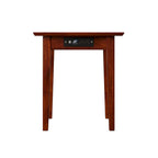 AFI Shaker End Table with Charger in Walnut