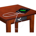 AFI Shaker End Table with Charger in Walnut