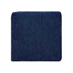 Sevita Navy/Mustard Traditional Damask Polyester Blend Pouf