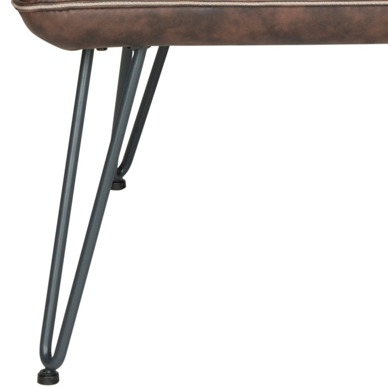 Mid-Century Modern Faux Leather Arm Chair - 29Wx28Dx33H