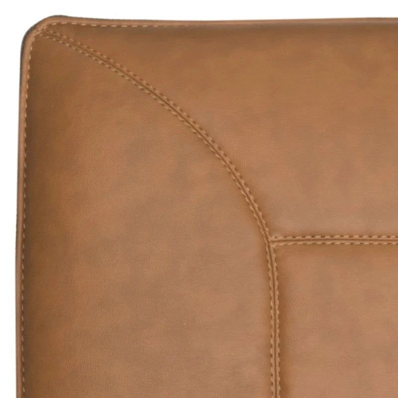 Mid-Century Modern Faux Leather Arm Chair - 29Wx28Dx33H