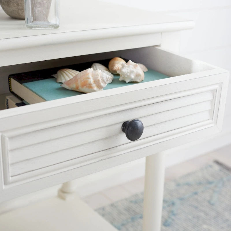 1-Drawer Lower Shelf Nightstand Accent Table - 19  W x 15.8  L x 26  H - 19Wx16Dx26H