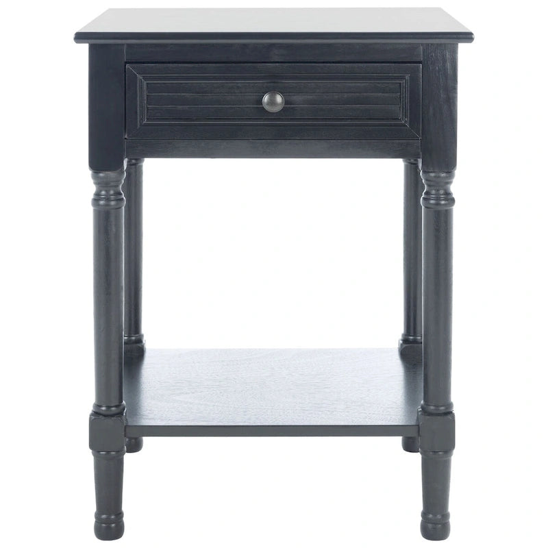 1-Drawer Lower Shelf Nightstand Accent Table - 19  W x 15.8  L x 26  H - 19Wx16Dx26H
