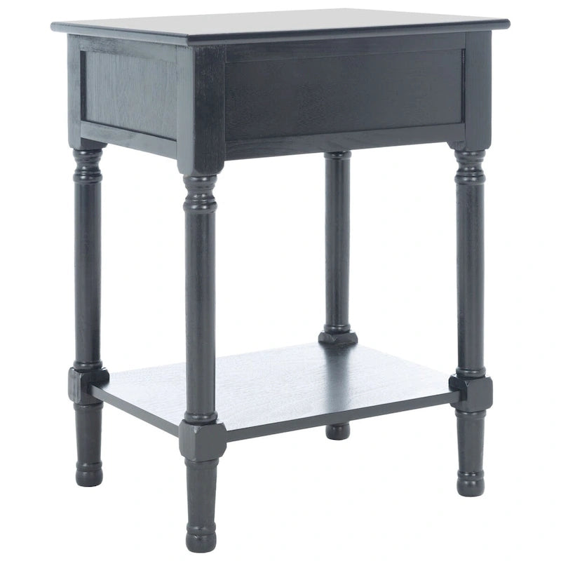 1-Drawer Lower Shelf Nightstand Accent Table - 19  W x 15.8  L x 26  H - 19Wx16Dx26H
