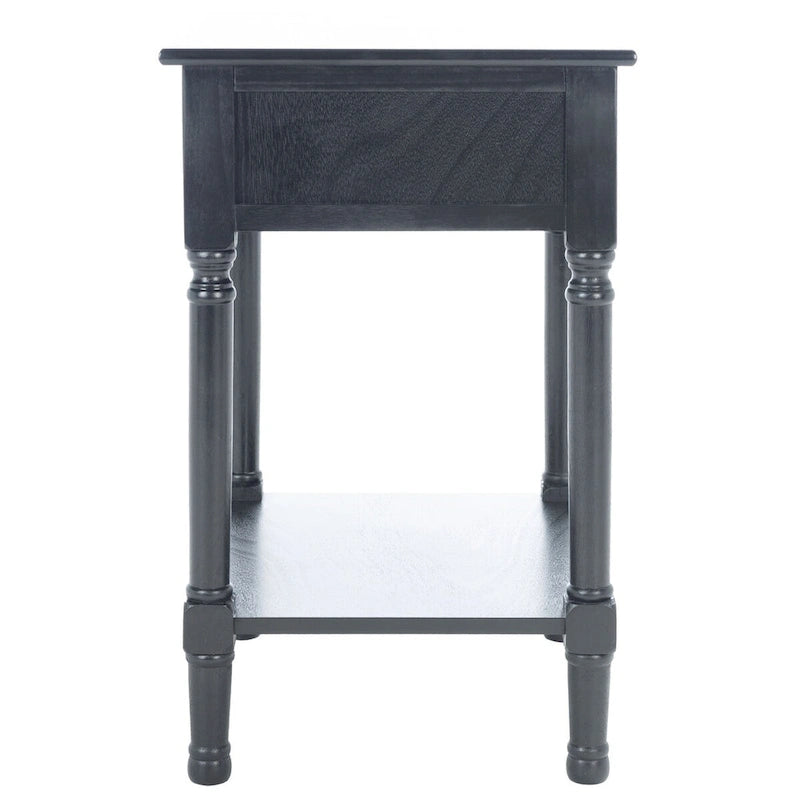 1-Drawer Lower Shelf Nightstand Accent Table - 19  W x 15.8  L x 26  H - 19Wx16Dx26H