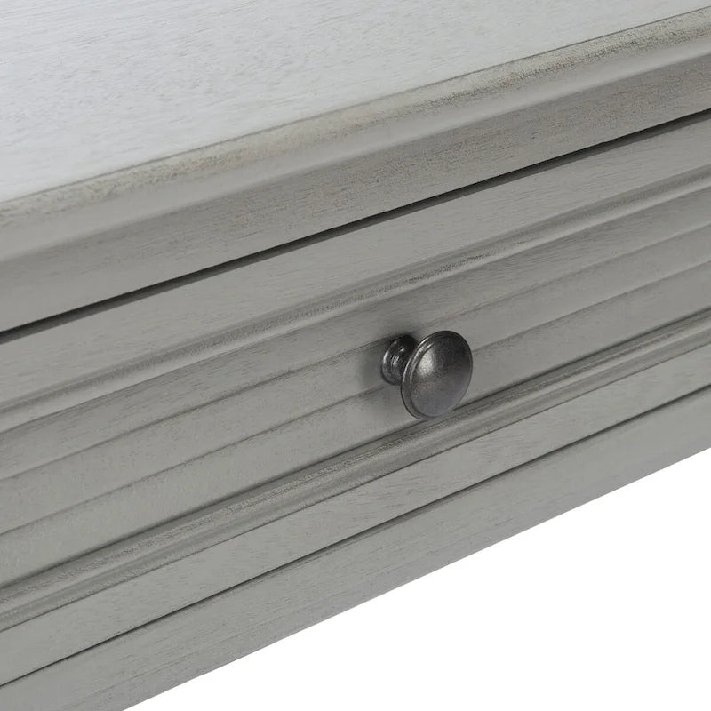 1-Drawer Lower Shelf Nightstand Accent Table - 19  W x 15.8  L x 26  H - 19Wx16Dx26H