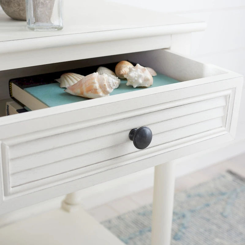 1-Drawer Lower Shelf Nightstand Accent Table - 19  W x 15.8  L x 26  H - 19Wx16Dx26H