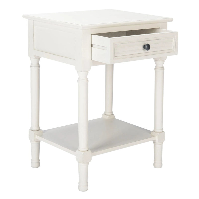 1-Drawer Lower Shelf Nightstand Accent Table - 19  W x 15.8  L x 26  H - 19Wx16Dx26H