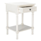 1-Drawer Lower Shelf Nightstand Accent Table - 19  W x 15.8  L x 26  H - 19Wx16Dx26H