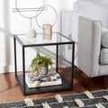 SAFAVIEH Arminta Square Lower Shelf Accent End Table - 19.7  W x 19.7  L x 19.7  H - 20Wx20Dx20H