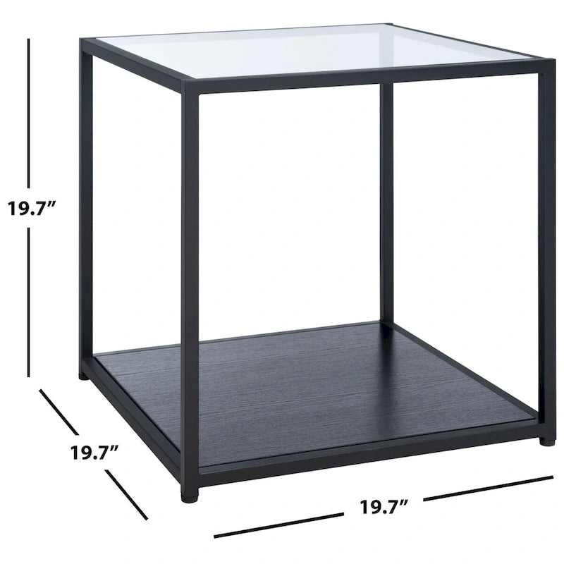 Arminta Square Lower Shelf Accent End Table - 19.7  W x 19.7  L x 19.7  H - 20Wx20Dx20H