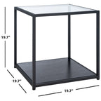 Arminta Square Lower Shelf Accent End Table - 19.7  W x 19.7  L x 19.7  H - 20Wx20Dx20H